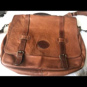Eddie Bauer Leather Messenger Bag